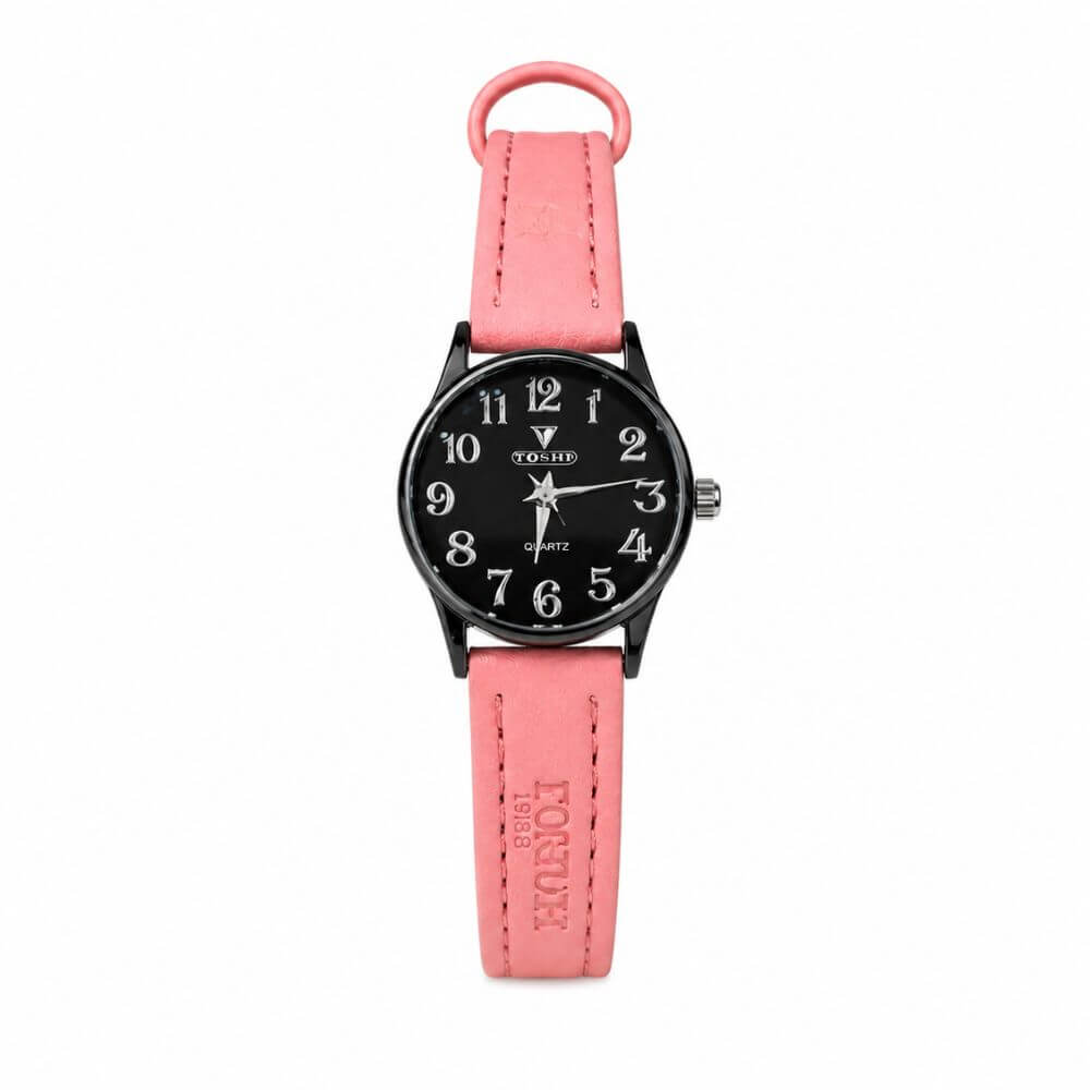 Blush Charm Pink Leather Watch